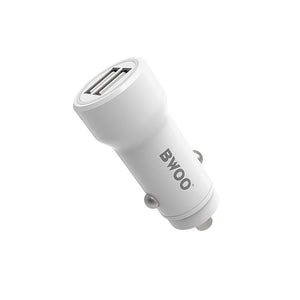 BWOO - Chargeur de Voiture avec 2 Ports USB, 12-24V, Sortie 18W + 5V 2.4A, Blanc - Simple Boutique