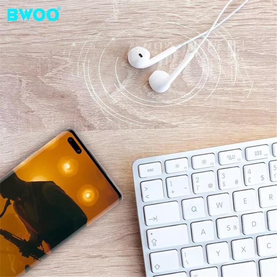 BWOO - Écouteurs Stéréo Intra-Auriculaires, Connecteur 3.5mm, Câble de 1.2M avec Télécommande et Microphone, Blanc - Simple Boutique