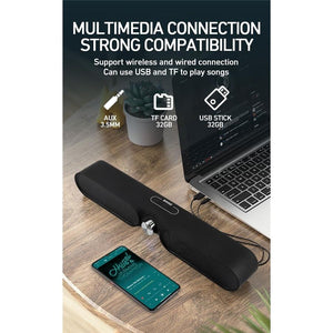 BWOO - Haut-Parleur Double Sans-Fil, Bluetooth 5.0, 6 Heures de Lecture en Continue, Noir - Simple Boutique