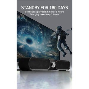 BWOO - Haut-Parleur Double Sans-Fil, Bluetooth 5.0, 6 Heures de Lecture en Continue, Noir - Simple Boutique