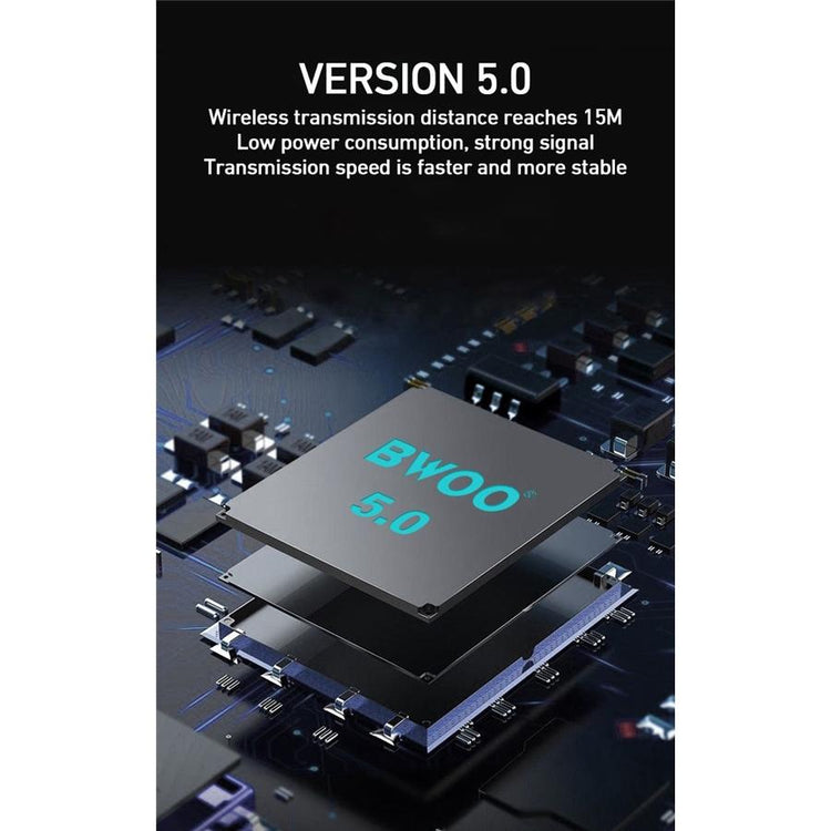 BWOO - Haut-Parleur Double Sans-Fil, Bluetooth 5.0, 6 Heures de Lecture en Continue, Noir - Simple Boutique