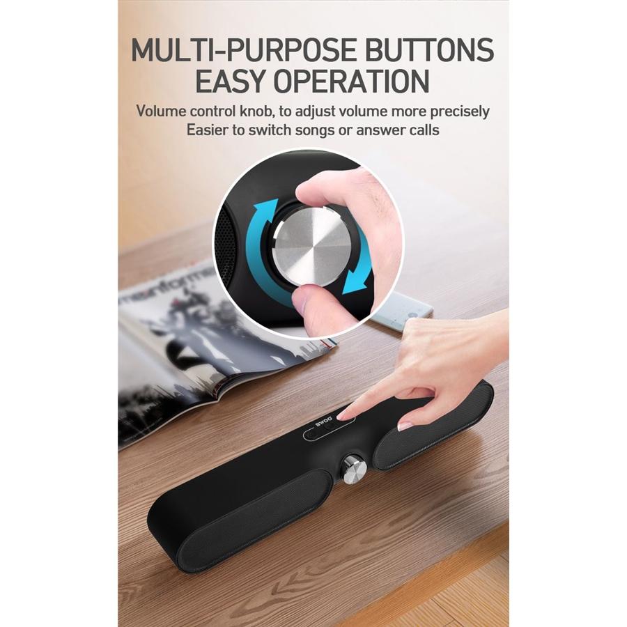 BWOO - Haut-Parleur Double Sans-Fil, Bluetooth 5.0, 6 Heures de Lecture en Continue, Noir - Simple Boutique