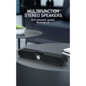 BWOO - Haut-Parleur Double Sans-Fil, Bluetooth 5.0, 6 Heures de Lecture en Continue, Noir - Simple Boutique