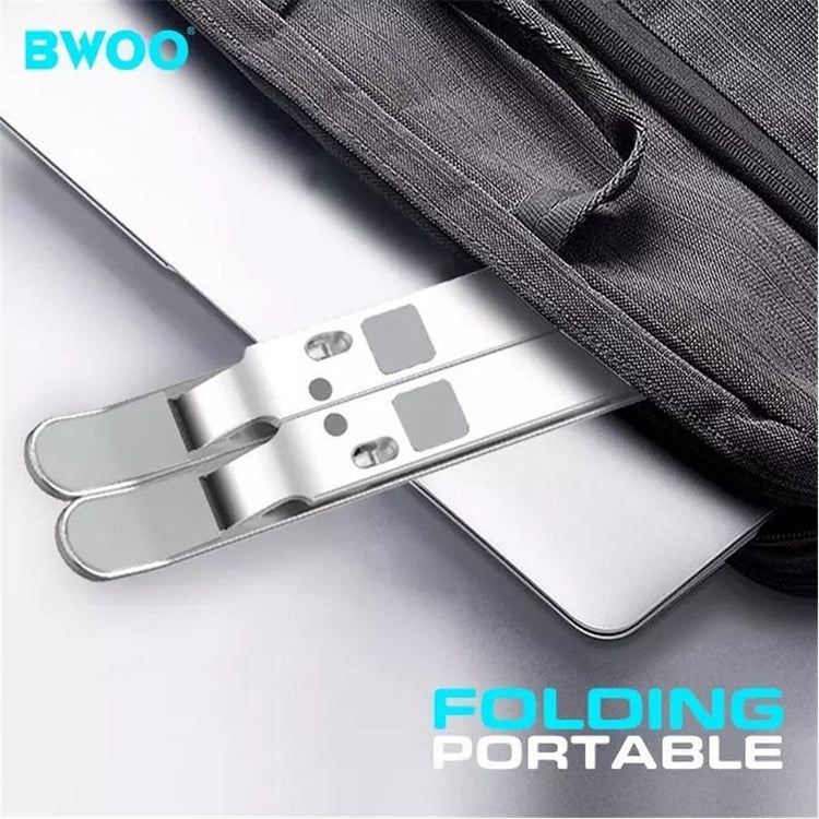 BWOO - Support pour Ordinateur Portable en Alliage d'aluminium, Pliable, Poids Maximum 40kg, Argenté - Simple Boutique