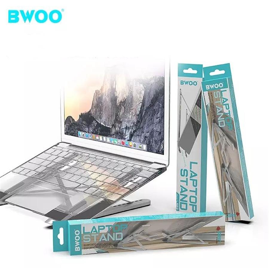 BWOO - Support pour Ordinateur Portable en Alliage d'aluminium, Pliable, Poids Maximum 40kg, Argenté - Simple Boutique