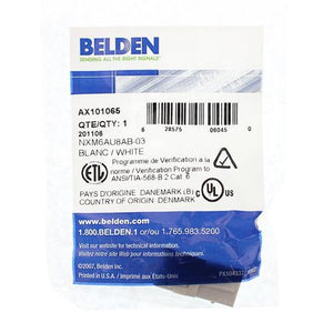 Belden AX101065 Connecteur MDVO Cat6 RJ-45 Punch Type 110 Femelle Blanc - Simple Boutique