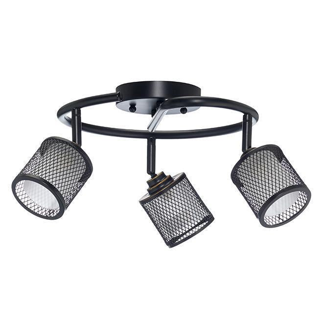 Beldi 1088-SP3 Plafonnier 3 Lumières de la Collection Baltimore, 11 "x 7.9", Noir - Simple Boutique