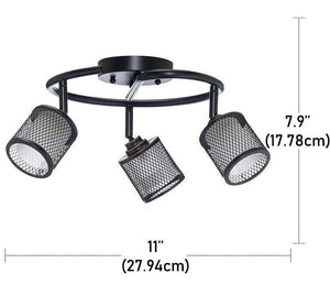 Beldi 1088-SP3 Plafonnier 3 Lumières de la Collection Baltimore, 11 "x 7.9", Noir - Simple Boutique