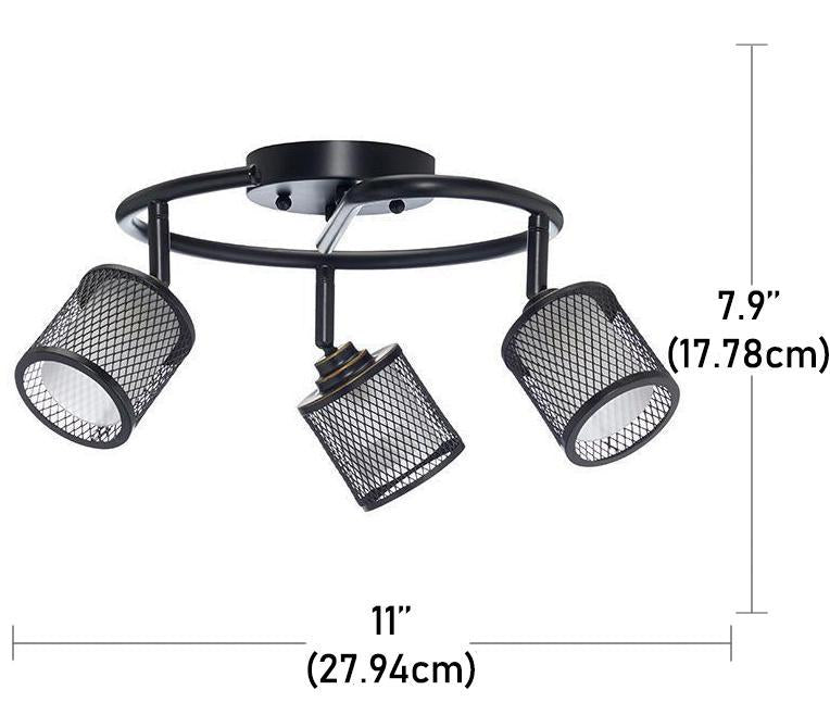 Beldi 1088-SP3 Plafonnier 3 Lumières de la Collection Baltimore, 11 "x 7.9", Noir - Simple Boutique