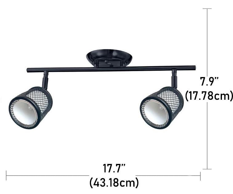 Beldi 1088-TR2 - Rail D'éclairage 2 Lumières de la Collection Baltimore, 17.7'' X 7.9'', Noir - Simple Boutique