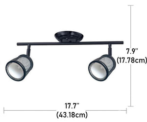 Beldi 1088-TR2 - Rail D'éclairage 2 Lumières de la Collection Baltimore, 17.7'' X 7.9'', Noir - Simple Boutique