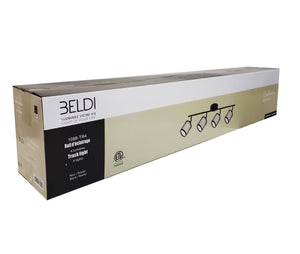 Beldi 1088-TR4 - Rail D'éclairage 4 Lumières de la Collection Baltimore, 32.3'' X 7.9'', Noir - Liquidation Vente Finale - Simple Boutique
