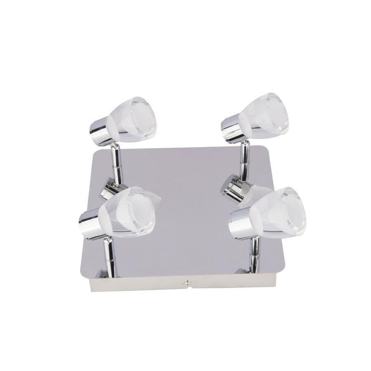 Beldi 26101-C4 - Plafonnier 4 Lumières de la Collection Tasman, 9.84'' X 9.84'' , Argenté - Liquidation Vente Finale - Simple Boutique