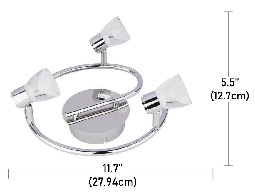 Beldi 26101-SP3 - Plafonnier 3 Têtes de la Collection Tasman, 11.7'' X5.5'', Argenté - Simple Boutique