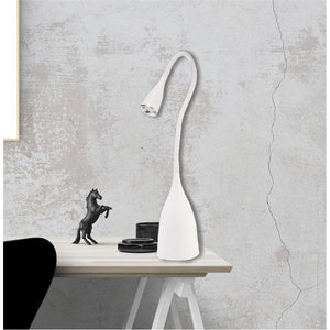 Beldi DEL-1281-W Lampe de Bureau avec Col en Cygne, DEL, 5-Watt, White - Simple Boutique