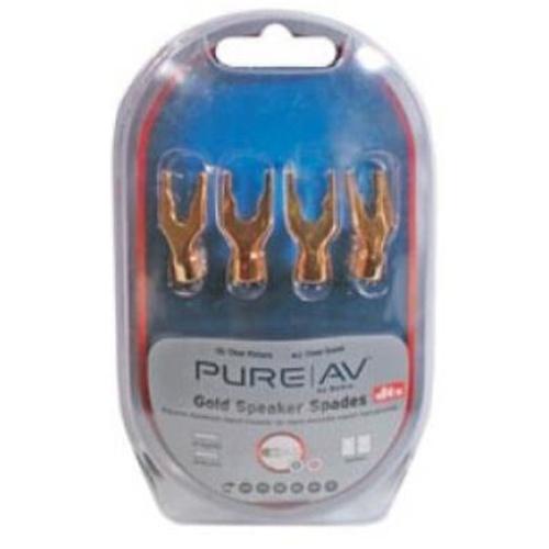 Belkin Pure AV Connecteurs De Câbles Haut-Parleurs De Type Spades Plaqués Or 4 Unités - Simple Boutique