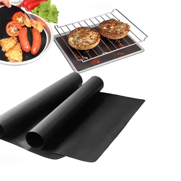 Better BBQ - Ensemble de 2 Tapis de Barbecue Réutilisable et Antiadhésif, Noir - Simple Boutique