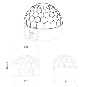 Big Dipper Lumière de Fête, Boule de Cristal Magique, 6 DEL RGB, 30W, 50 000 Heures, Noir - Simple Boutique