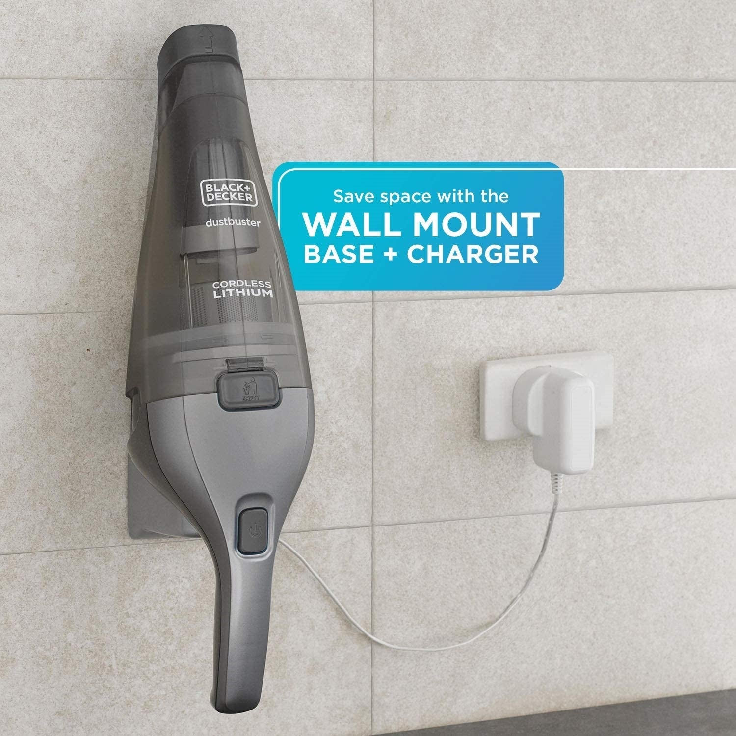 Black + Decker - Aspirateur à Main DustBuster, Léger et Sans-Fil, Gris - Simple Boutique