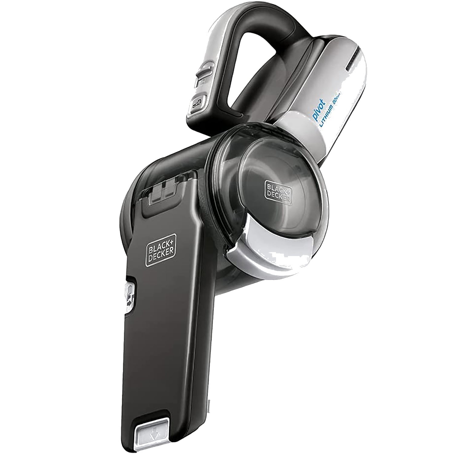 Black + Decker - Aspirateur à Main Pivotant, Sans Fil avec Batterie au Lithium 20V, Gris - Simple Boutique