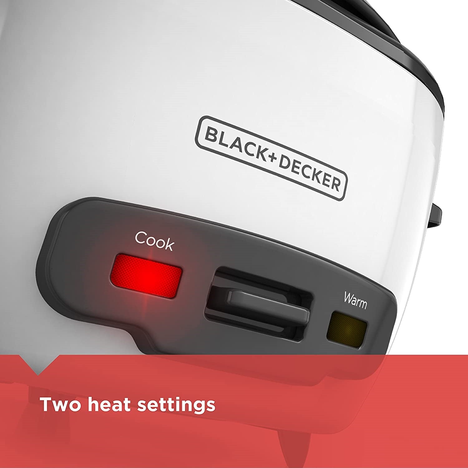 Black + Decker - Cuiseur à Riz et Cuiseur à Vapeur Antiadhésif, Capactié de 16 Tasses, Blanc - Simple Boutique
