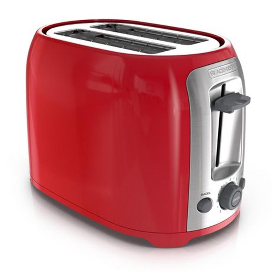 Black + Decker TR1278TRMC Grille-Pain à 2 Tranches Ultra-Large, Rouge - Simple Boutique