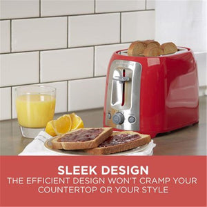 Black + Decker TR1278TRMC Grille-Pain à 2 Tranches Ultra-Large, Rouge - Simple Boutique