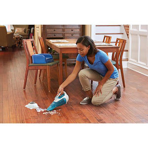 Black and Decker - Aspirateur à Main DustBuster, Sans Fil avec Batterie au Lithium, Pour Dégâts Sec ou Liquide, Bleu - Simple Boutique