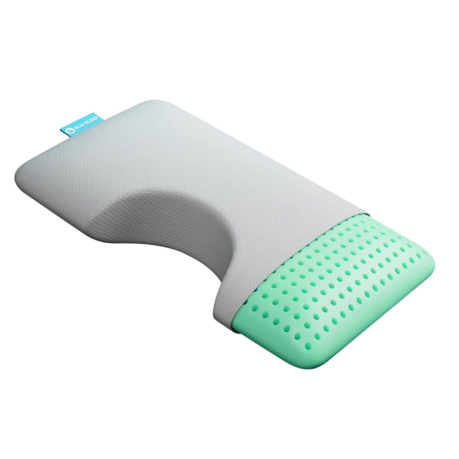 Blu Sleep - Oreiller en Mousse Mémoire Bio Aloe avec Housse, Infusé d'aloès, Grandeur Queen Pour Dormeur Latéral - Simple Boutique