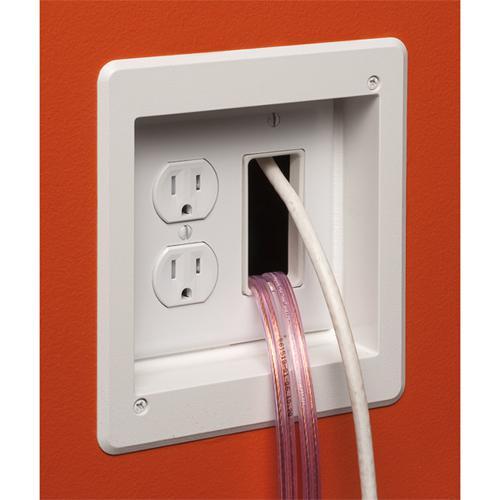 Boite Murale Double pour câble et prise de courrant TVBU Blanche - Simple Boutique