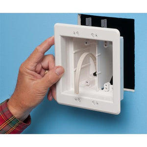 Boite Murale Double pour câble et prise de courrant TVBU Noir - Simple Boutique