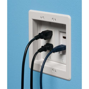 Boite Murale Double pour câble et prise de courrant TVBU Noir - Simple Boutique