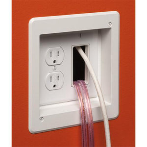 Boite Murale Double pour câble et prise de courrant TVBU Noir - Simple Boutique