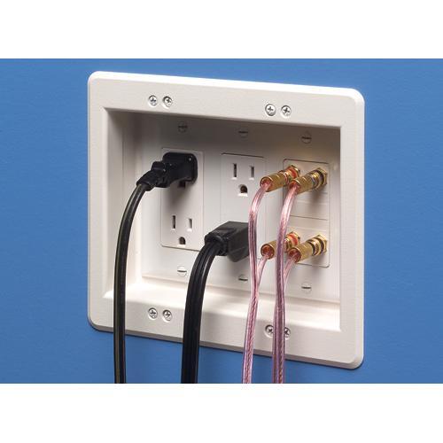 Boite Murale Triple pour câble et prise de courrant DVFR Blanche - Simple Boutique