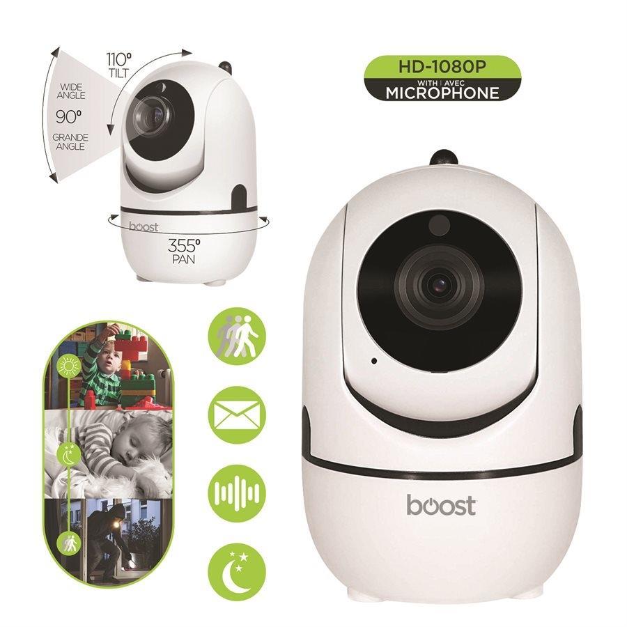 Boost BSMC790 Caméra de Sécurité HD1080P Wi-Fi Avec Suivie Automatique Blanc - Simple Boutique