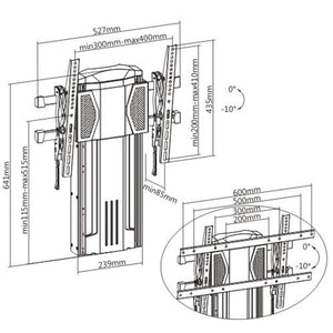 Brateck LP60-46T Support de Téléviseur à Écran Plat Ajustable - Simple Boutique