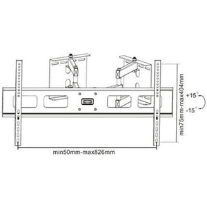 Brateck Support Mural à 2 Bras Articulés de Coin LED LCD PLASMA 37" à 63" - Simple Boutique
