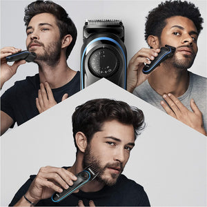 Braun - Ensemble Tondeuse à Cheveux Sans-Fil Rechargeable avec Rasoir Gilette Pro Glide, Noir - Simple Boutique