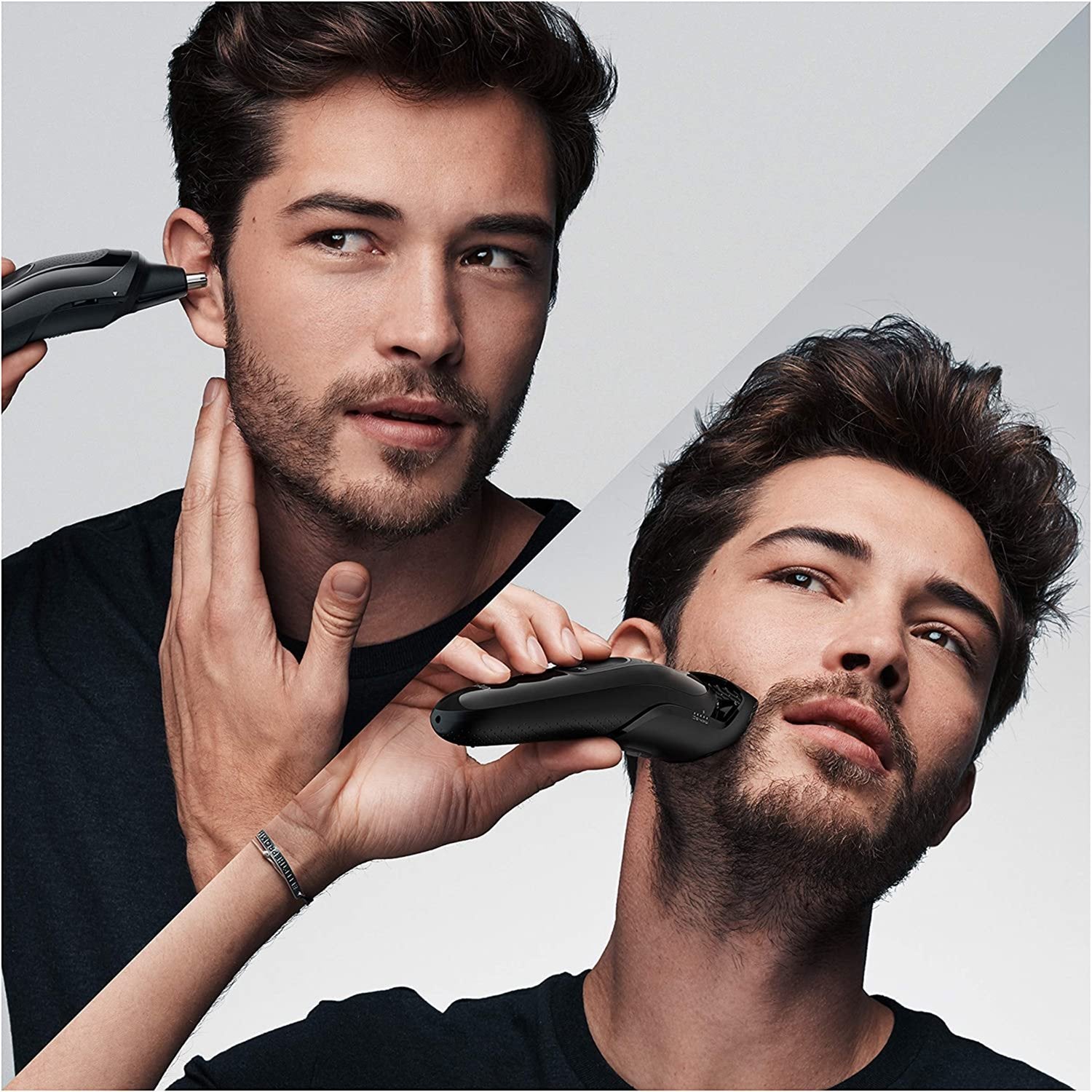 Braun - Tondeuse Personelle 6 en 1 pour Cheveux, Barbe et Visage, Batterie Rechargeable, Noir - Simple Boutique