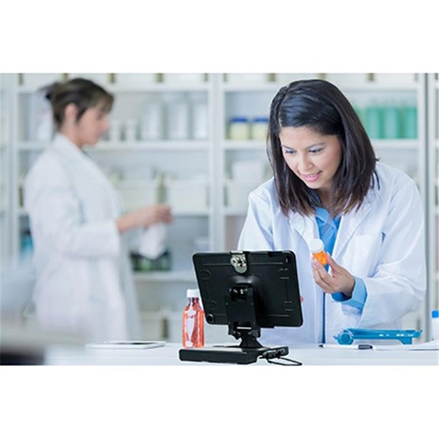 CTA Digital - Support de Table Pliable avec Système Anti-Vol pour Ipad, Ipad Pro et Ipad Air, Noir - Simple Boutique