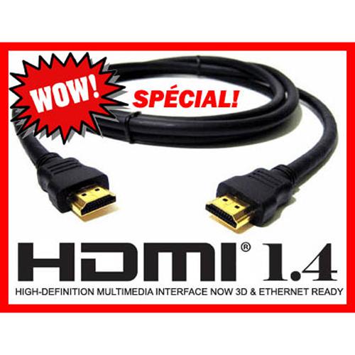 Câble HDMI v1.4 compatible 3D et Ethernet 1080p 30 pieds - Simple Boutique