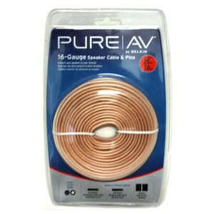 Câble Haut-Parleur 25pi Belkin PureAV 16AWG avec embouts - Simple Boutique