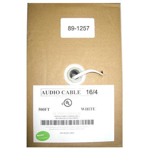 Câble Haut-Parleur In-Wall CMR CL3R OFC Stranded UL 16X4 AWG En Boite 500Pi Blanc - Simple Boutique