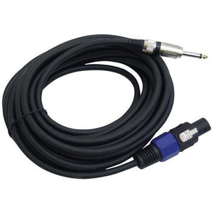 Câble Haut-Parleur Professionnel 1/4 Jack M à Speakon F - 50pi - Simple Boutique
