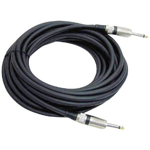 Câble Haut-Parleurs Professionnel 1/4 Jack Mâle/Mâle Noir 15pi - Simple Boutique