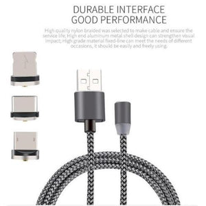 Câble Magnétique 3 En 1 Micro USB Lightning Type C Pour Android Ou Apple - Simple Boutique
