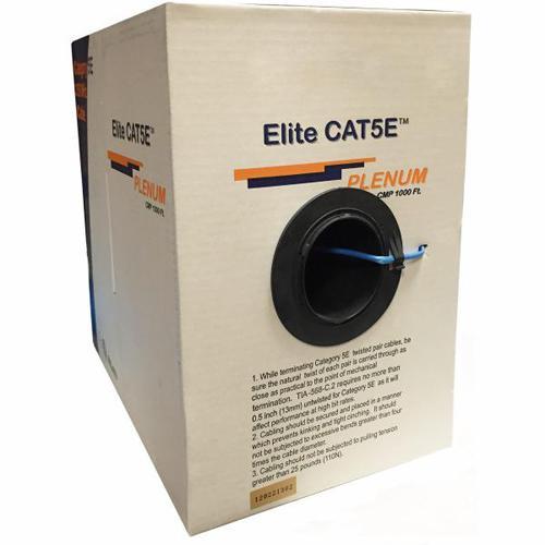 Câble Réseau Cat5e UTP FT6/CMP cUL Solid Plenum Bleu 1000' - Simple Boutique