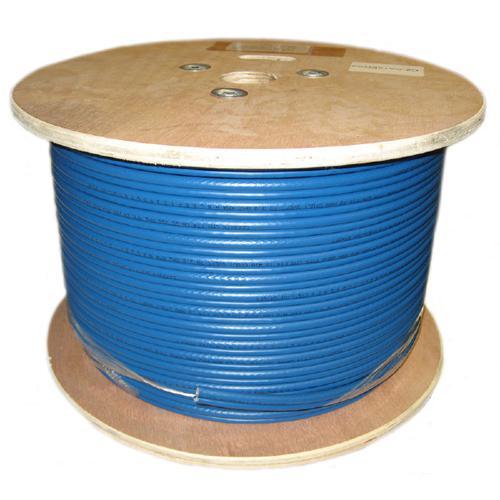 Câble Siamois Cat5e + RG6/U CMR/FT4 Quad Shield Bleu 500' - Simple Boutique