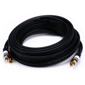 Câble audio 2xRCA Mâle/Mâle 25 pieds HAUTE QUALITE RG59U 22AWG - Simple Boutique