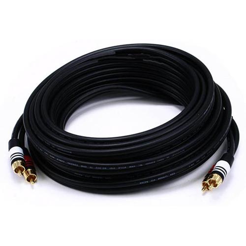 Câble audio 2xRCA Mâle/Mâle 35 pieds HAUTE QUALITE RG59U 22AWG - Simple Boutique